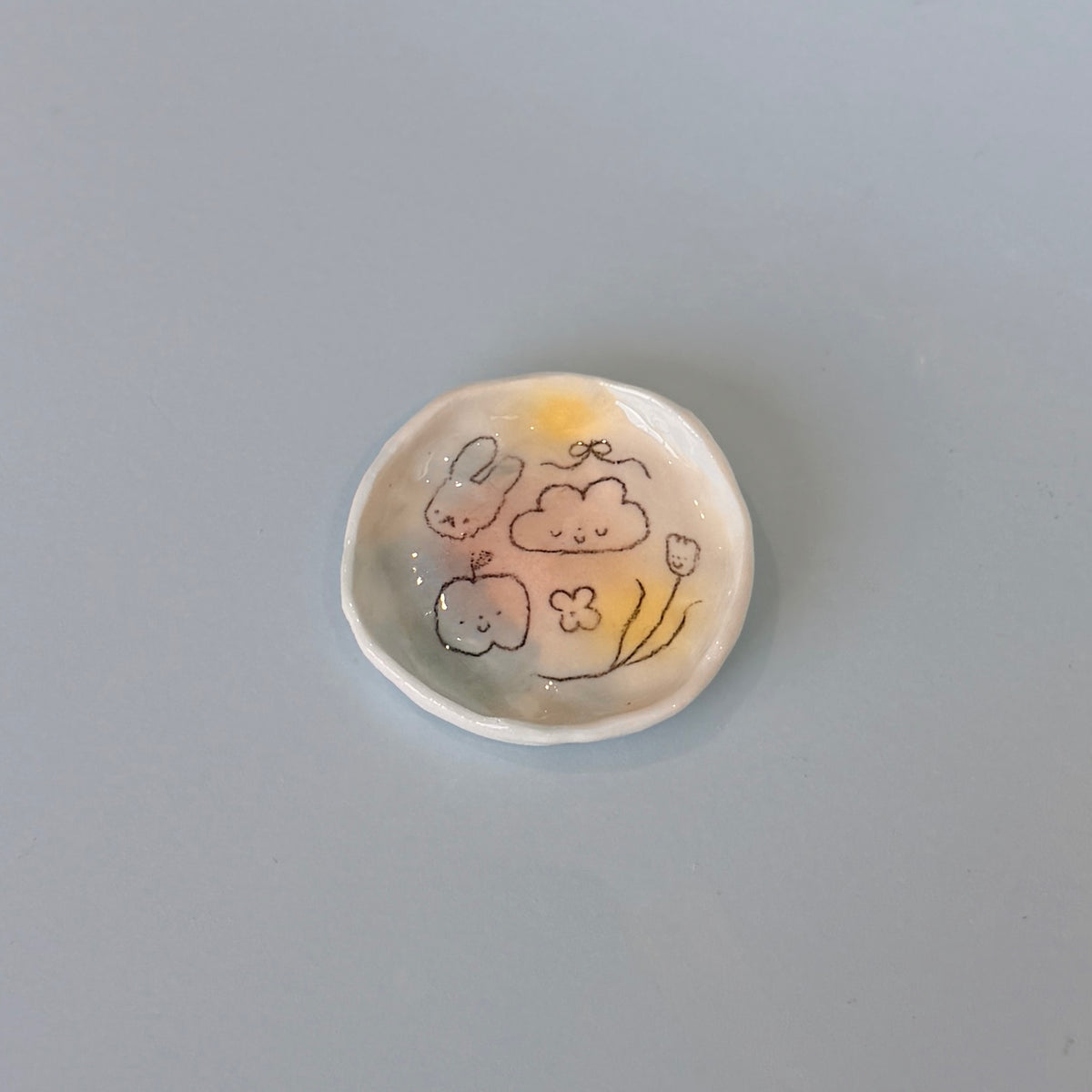 Bubblegum Scribble Trinket Dish 1