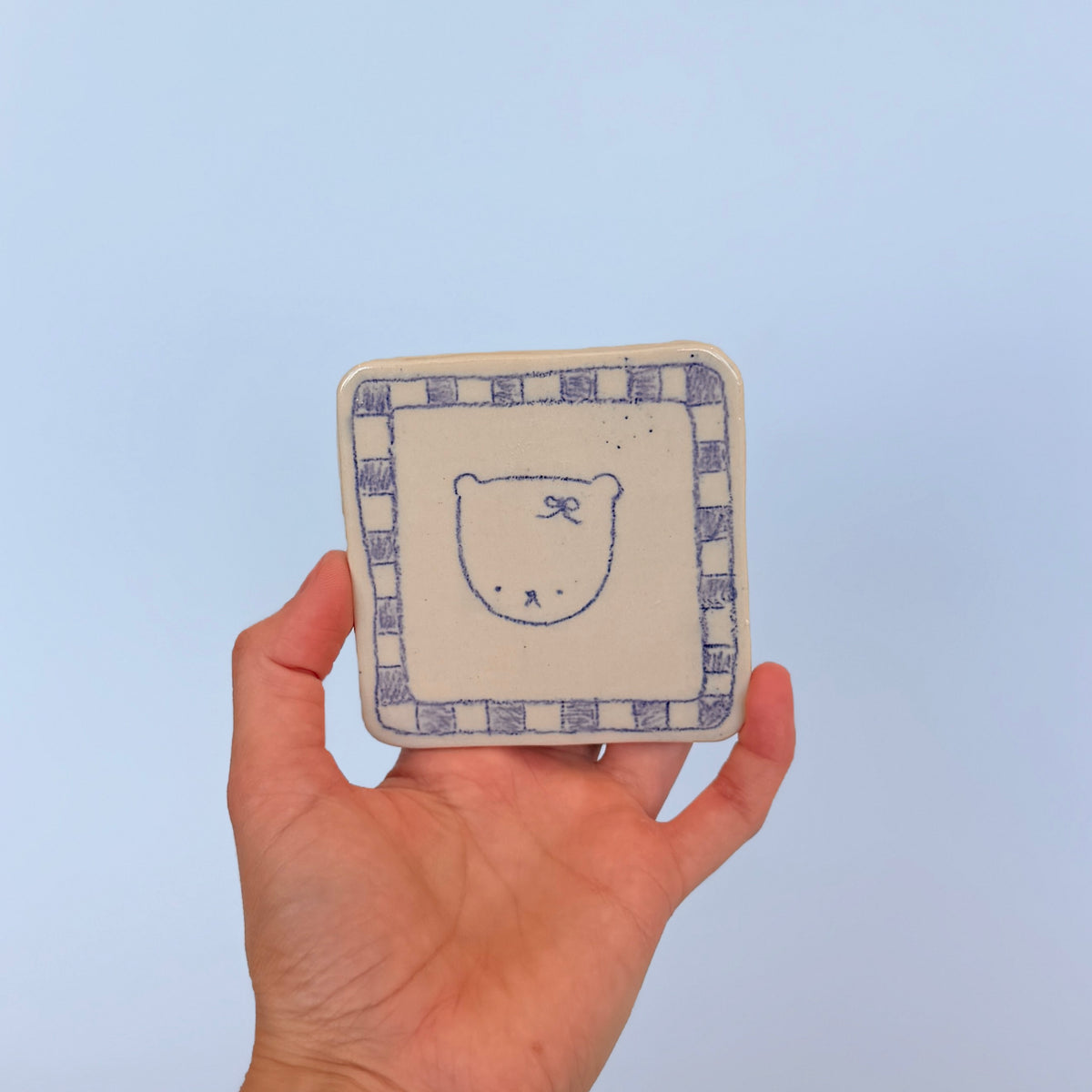 Checkerboard Scribble Coasters
