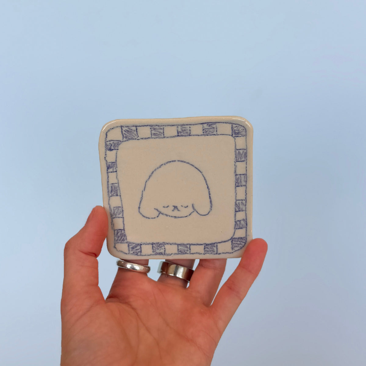 Checkerboard Scribble Coasters