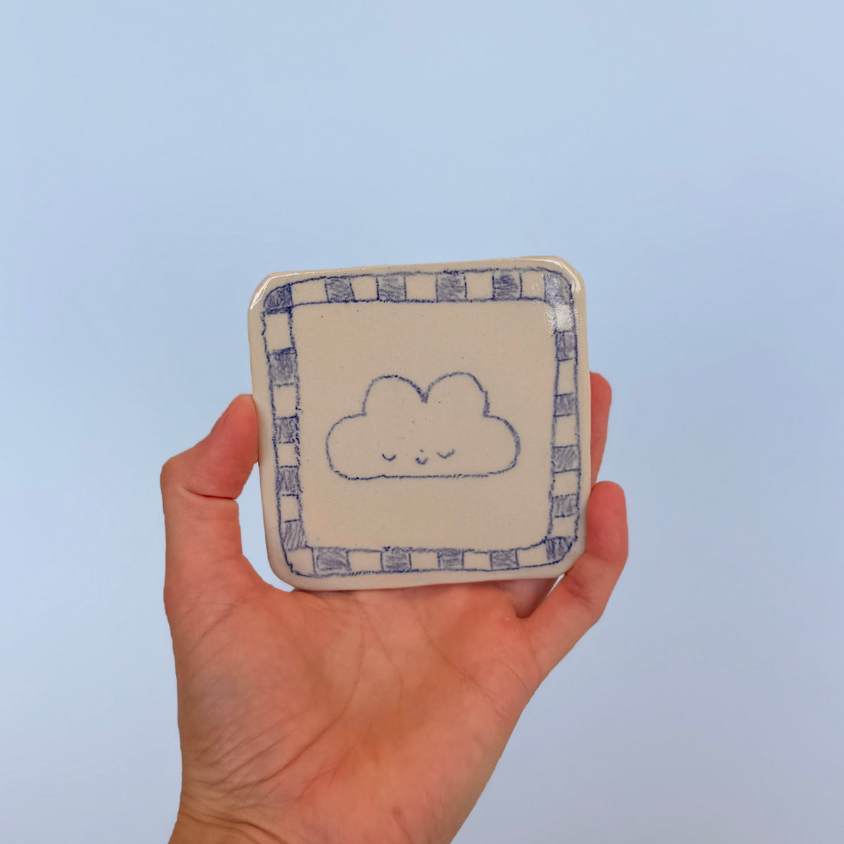Checkerboard Scribble Coasters