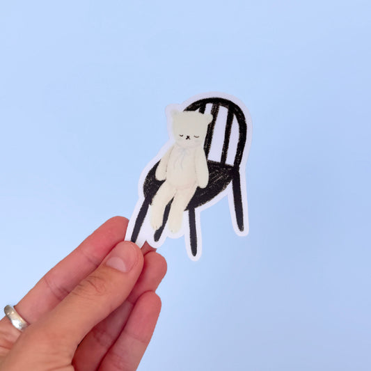 Bear on a Chair Sticker