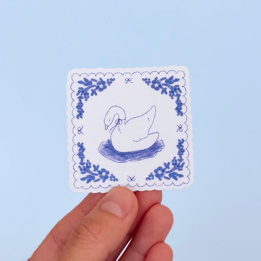 Romantic Swan Sticker
