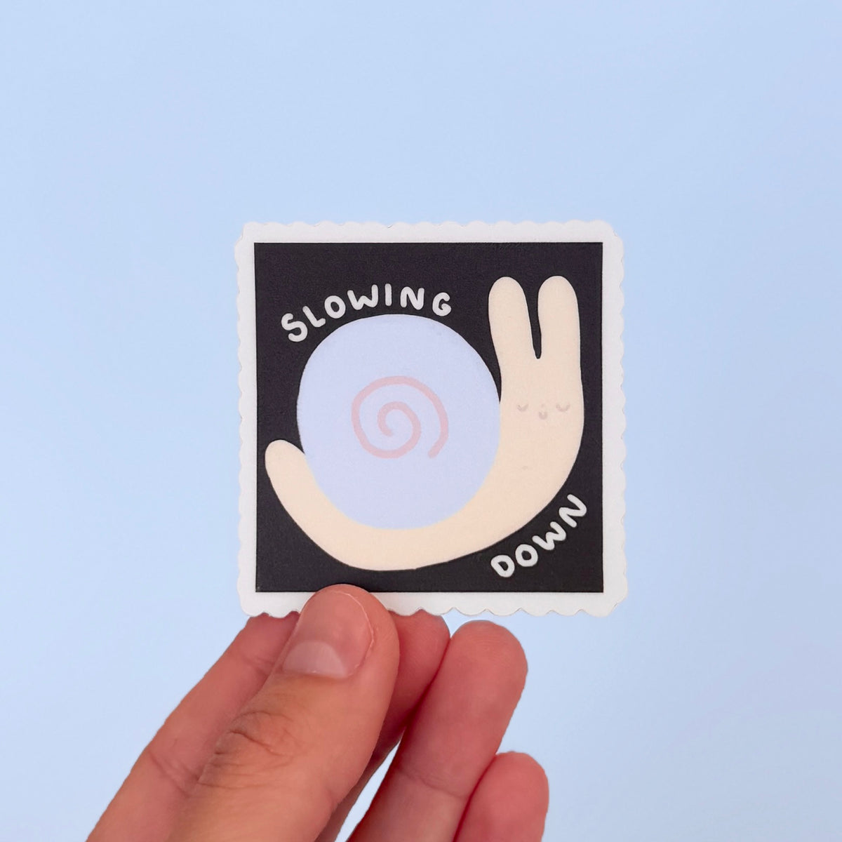 "Slowing Down" Snail Stamp Sticker