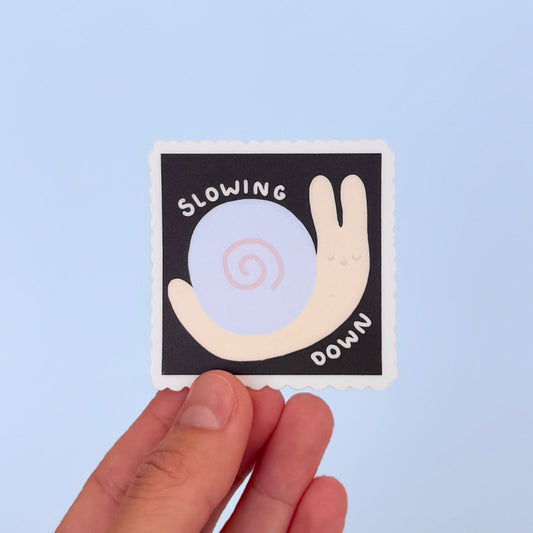 "Slowing Down" Snail Stamp Sticker