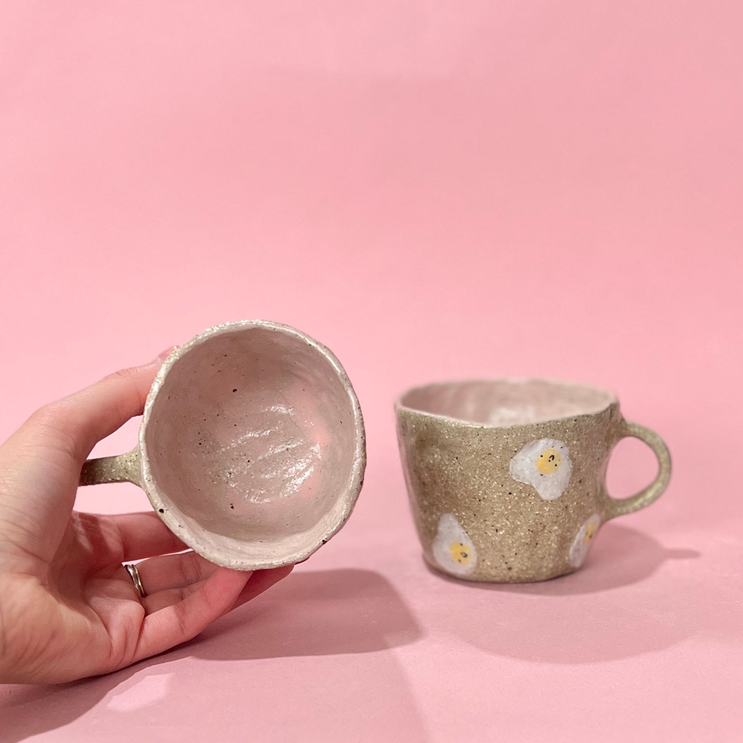 Pink Egg Mugs