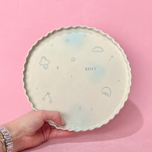 'Silly' Bubblegum Frill Large Plate