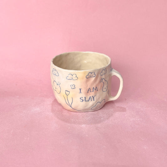 "I Am Slay" Bubblegum Scribble Mug