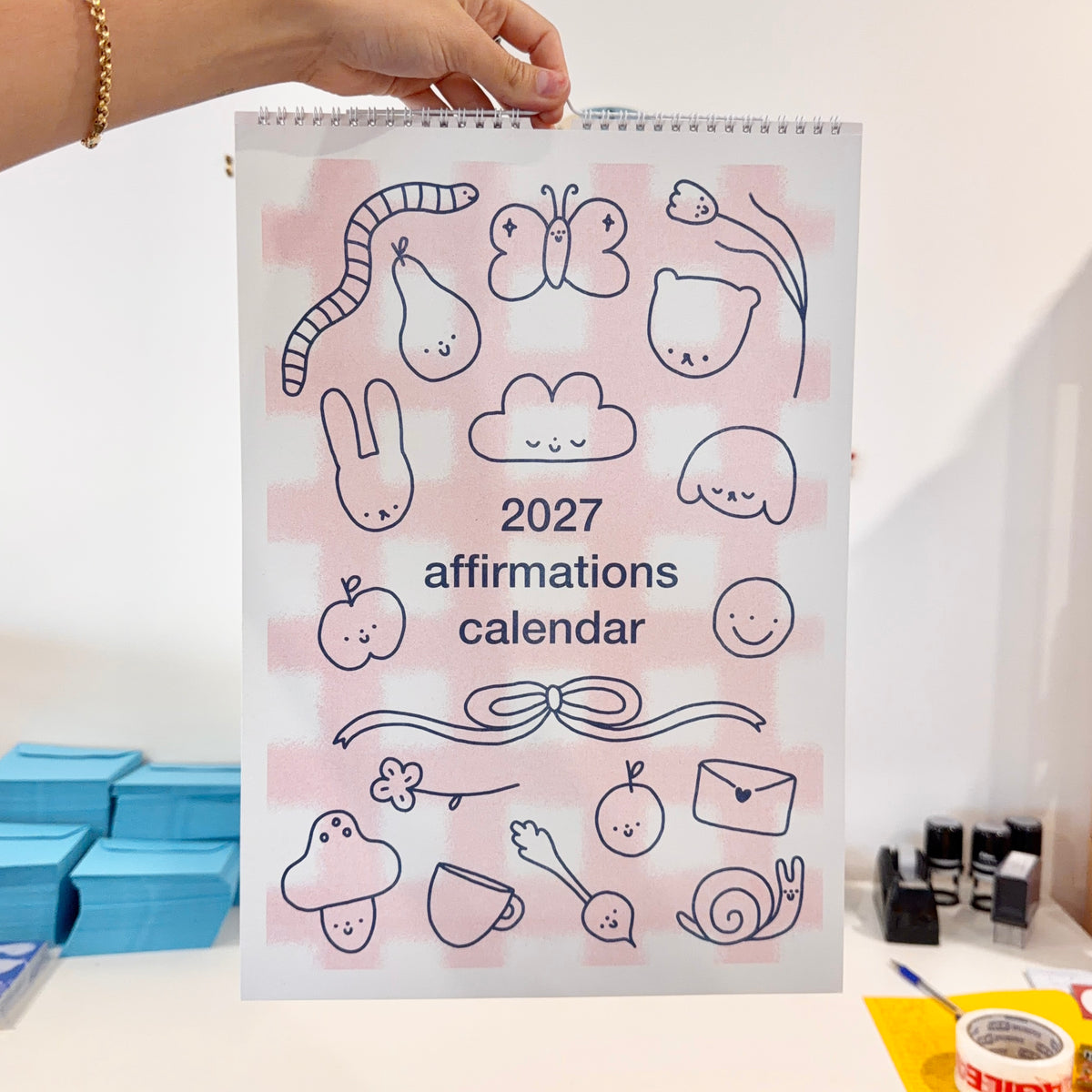 2027 Affirmations Risograph Calendar - A3