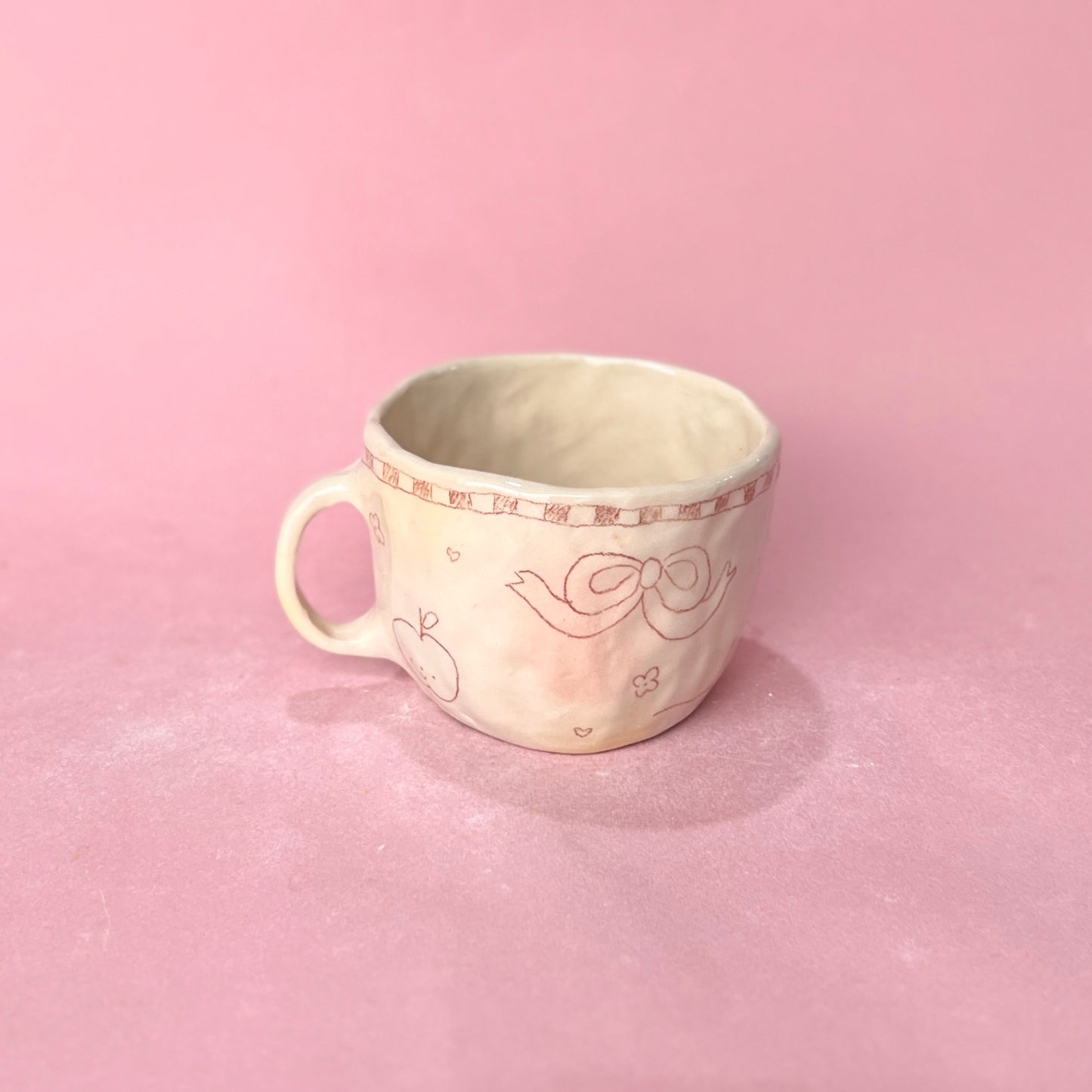 Checkerboard Bubblegum Scribble Mug