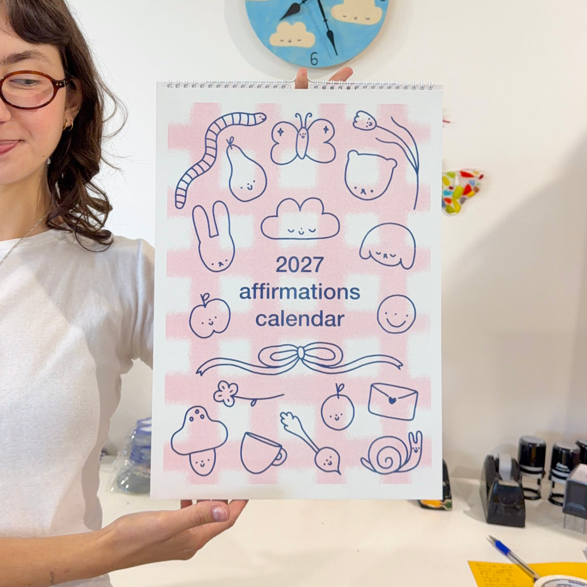 2027 Affirmations Risograph Calendar - A3