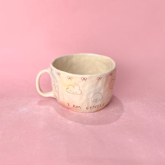 "I Am Gentle" Bubblegum Scribble Mug