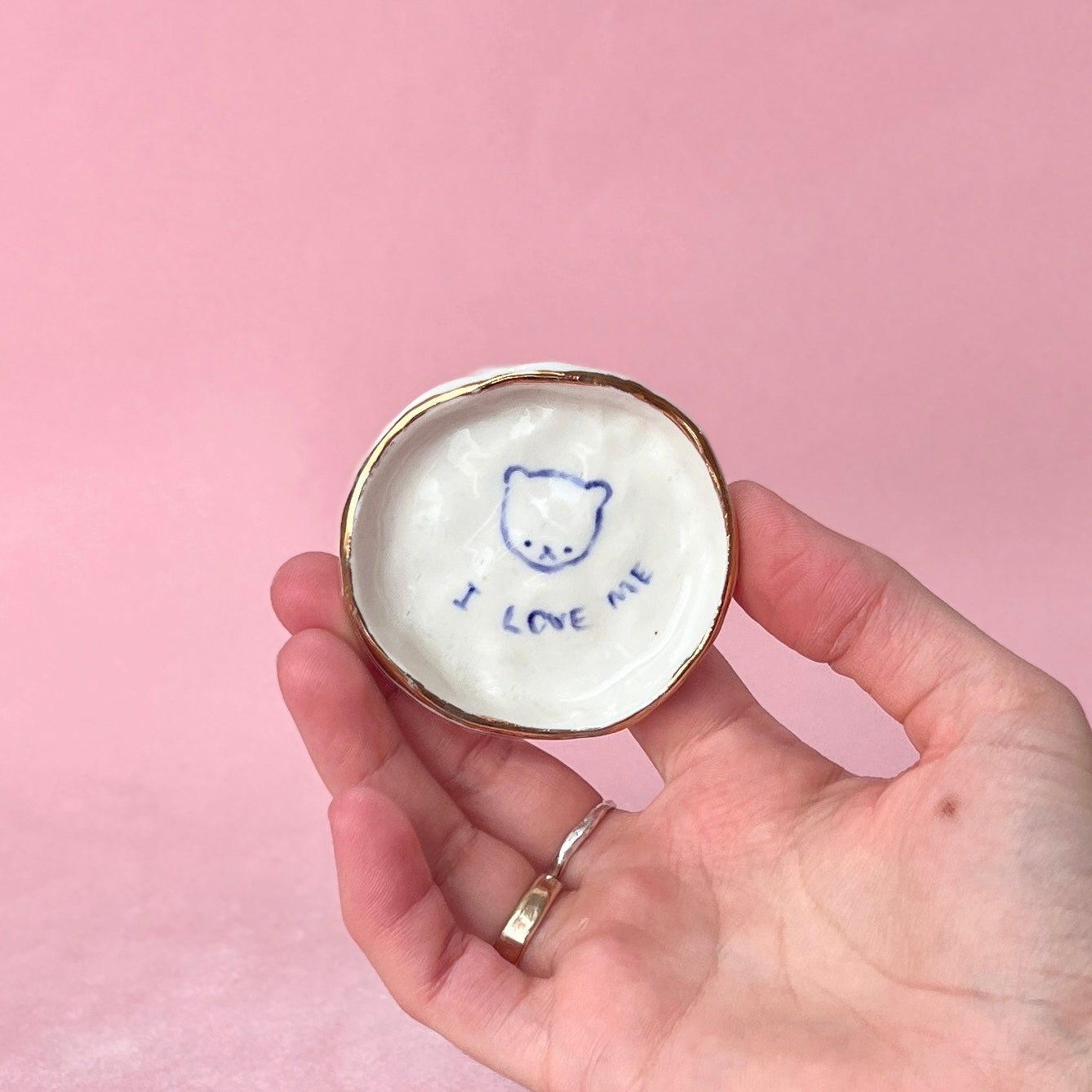 "I Love Me" Bear Trinket Dish