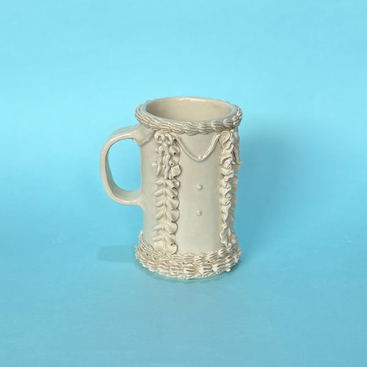 Tall White Royal Icing Mug
