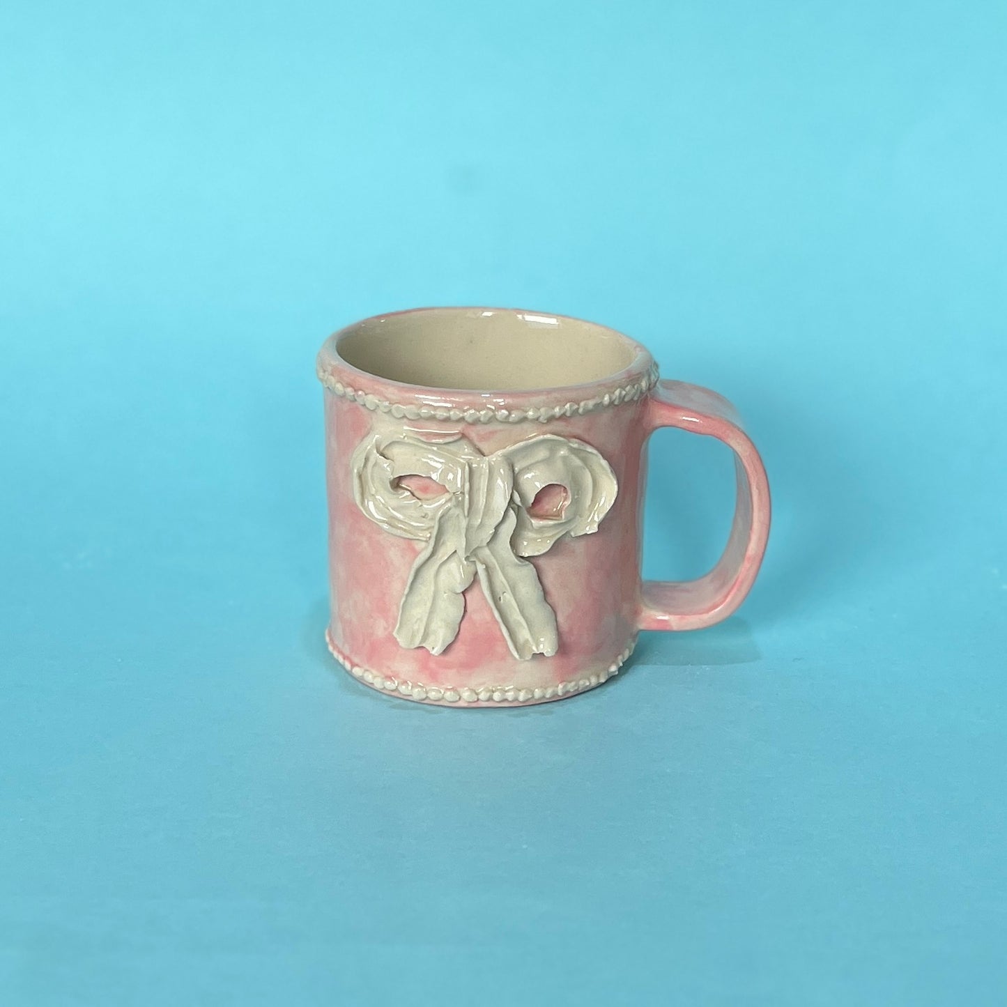 Pink Bow Royal Icing Mug