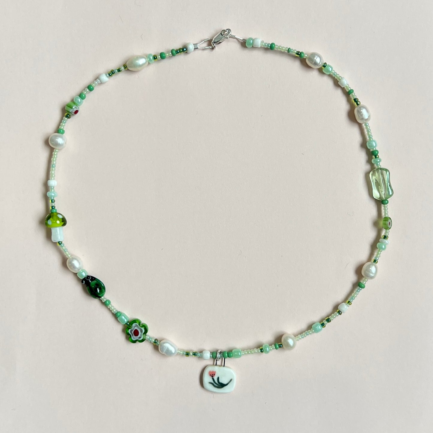 Green Tulip Necklace