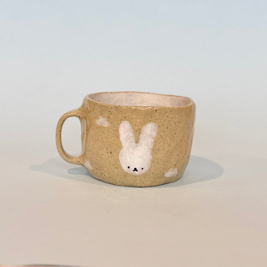 Speckled Bunny and Cloud Mug