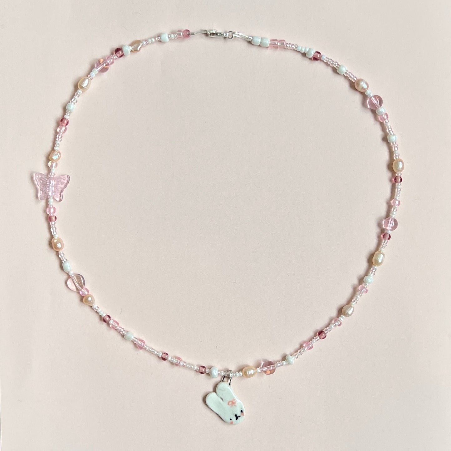 Pink Bunny Necklace