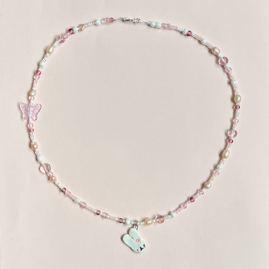 Pink Bunny Necklace