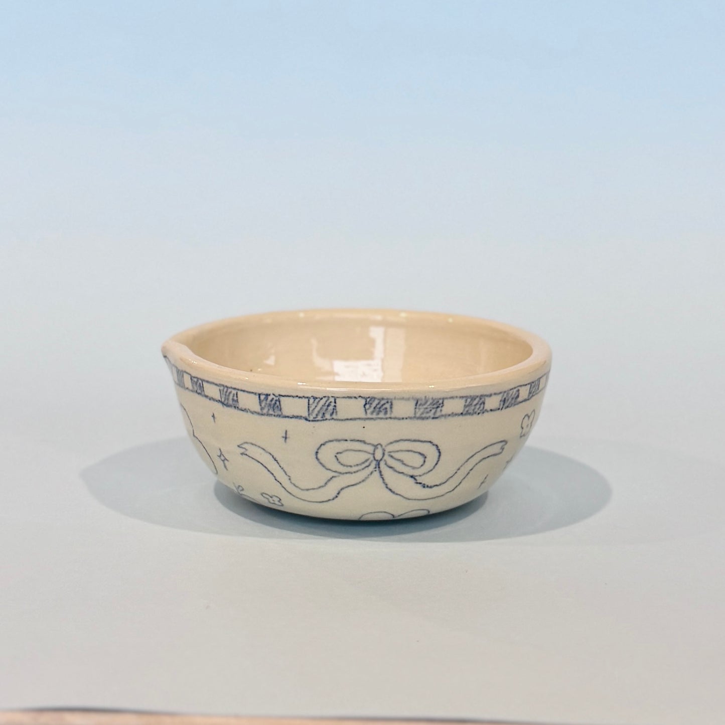 Checkerboard Scribble Matcha Bowl