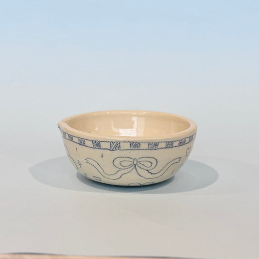 Checkerboard Scribble Matcha Bowl