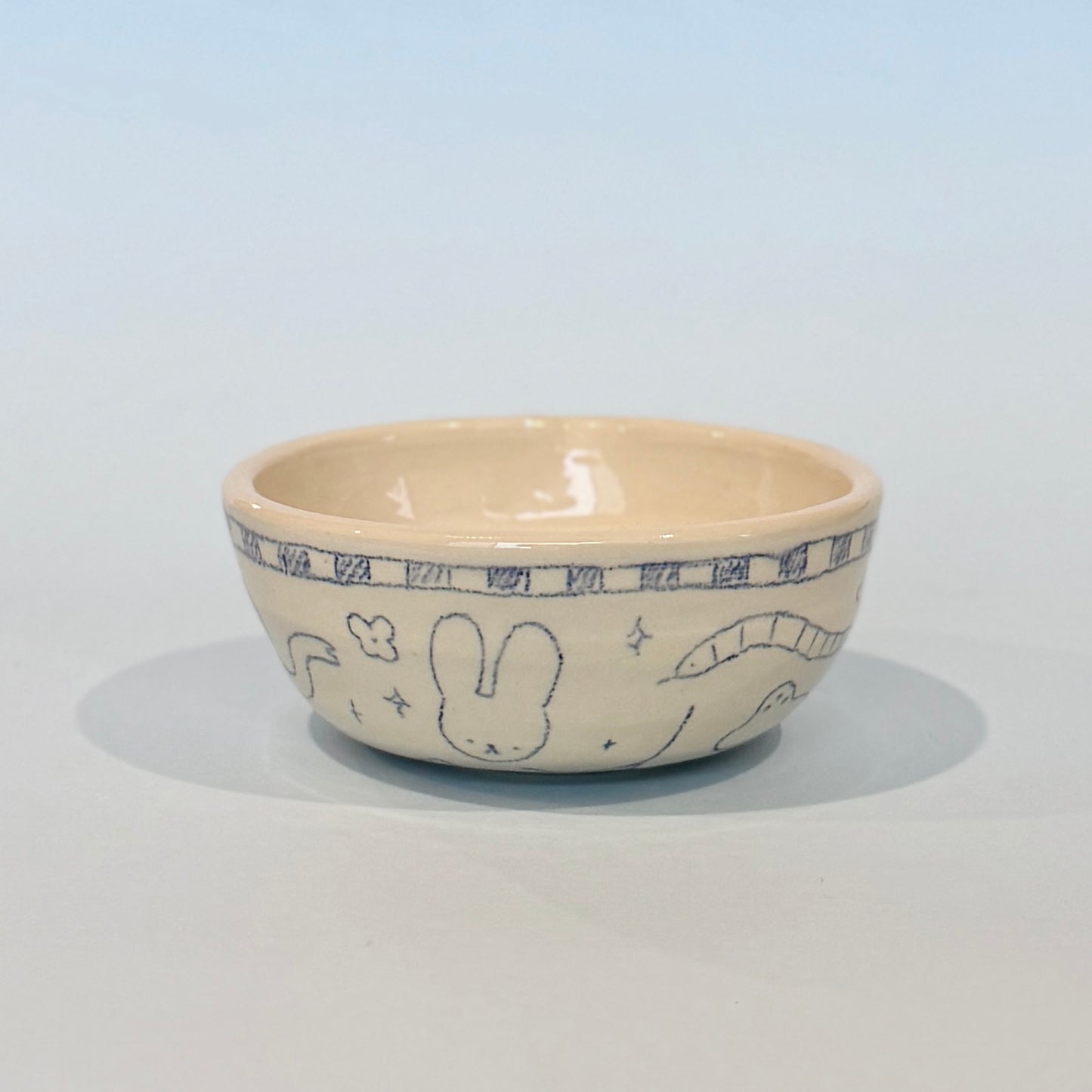 Checkerboard Scribble Matcha Bowl