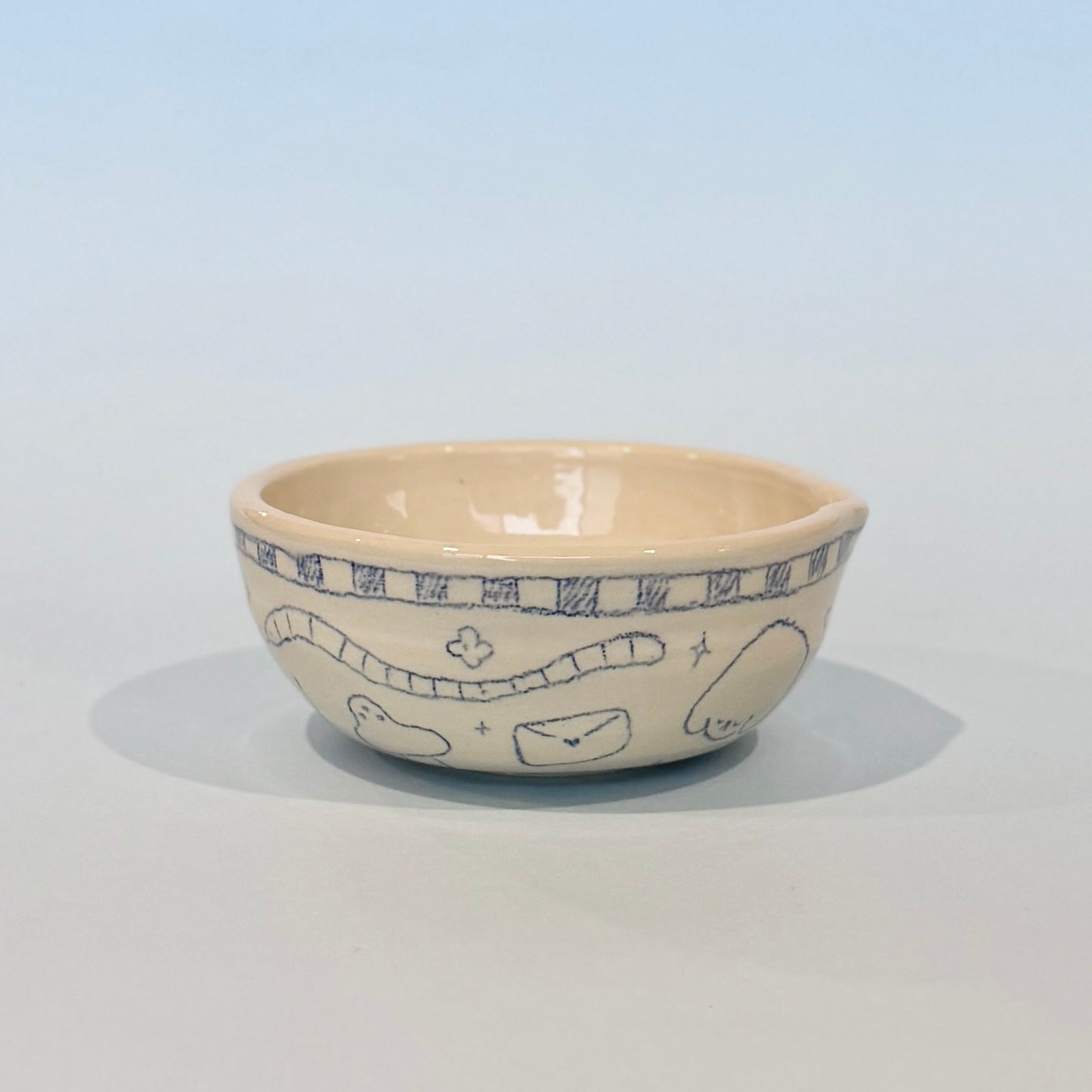 Checkerboard Scribble Matcha Bowl