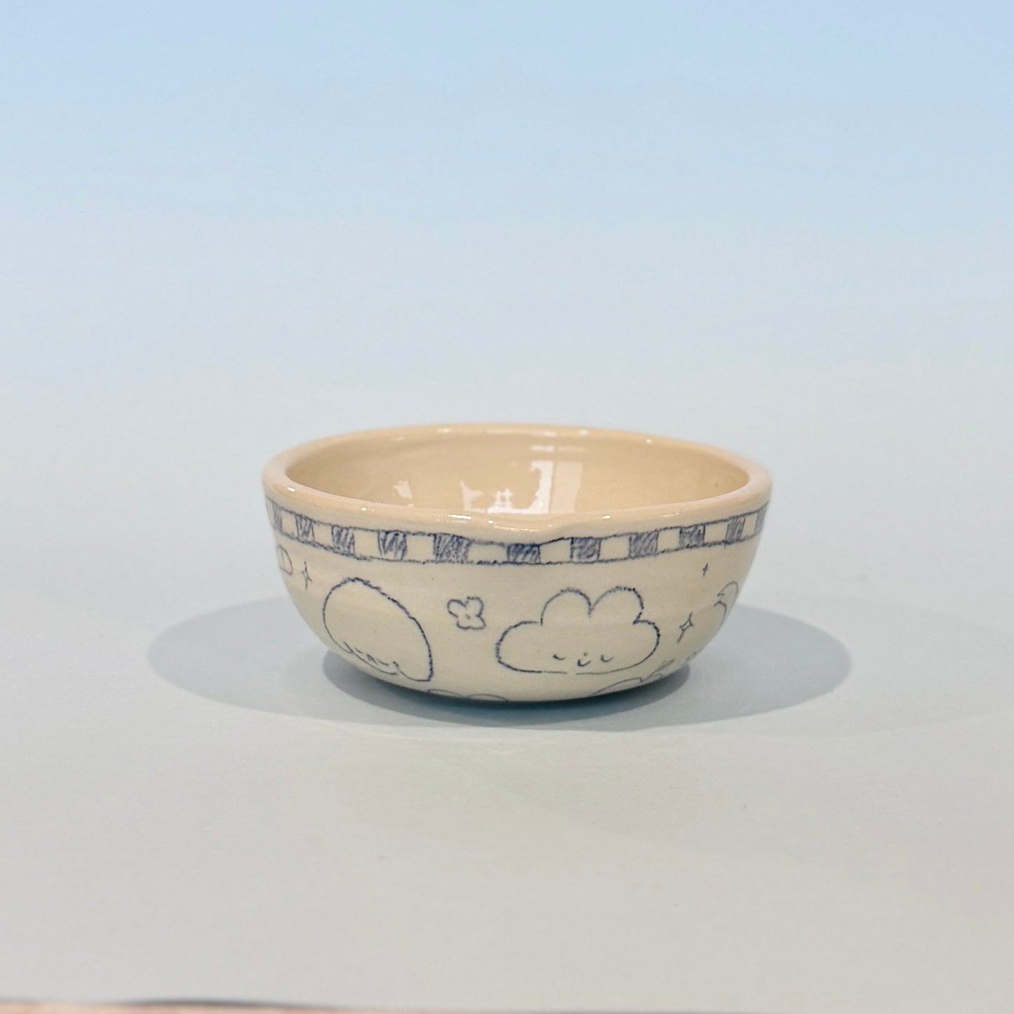Checkerboard Scribble Matcha Bowl