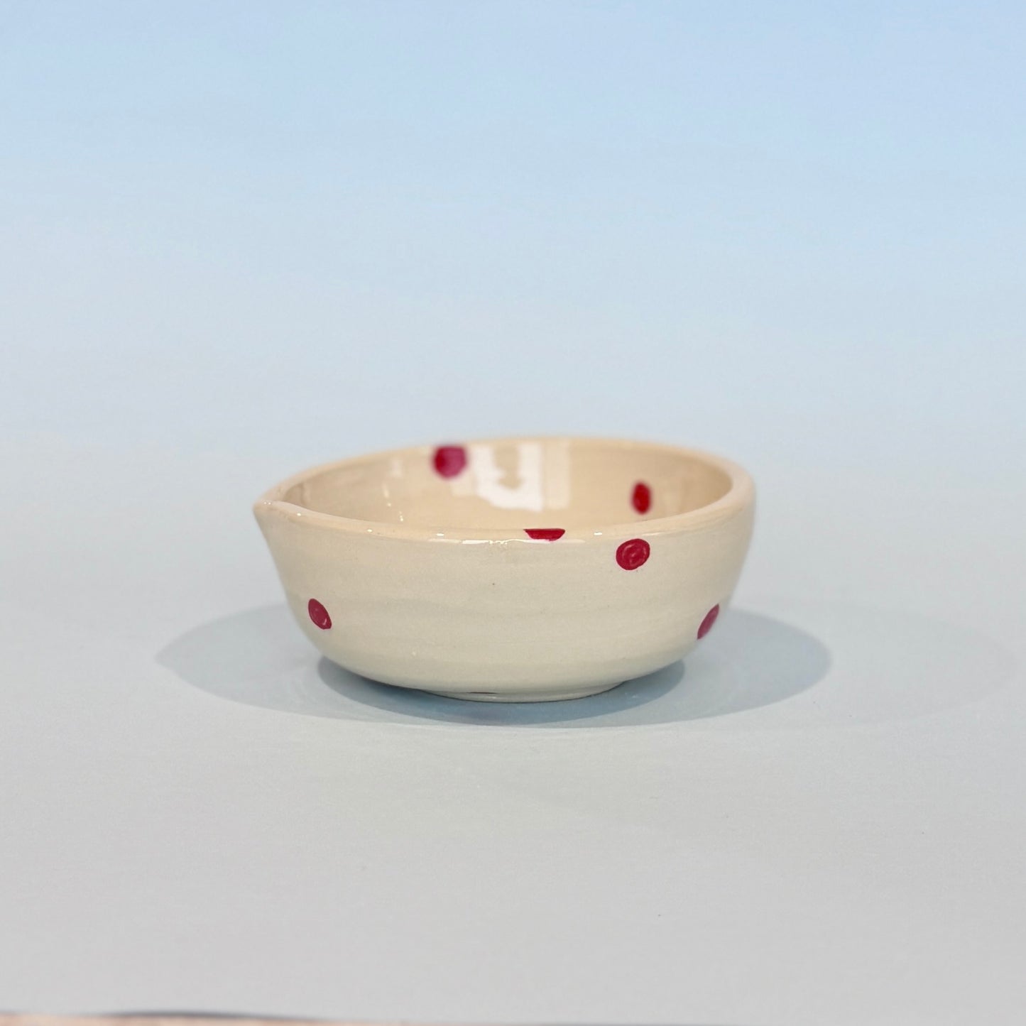 Red Spotty Matcha Bowl