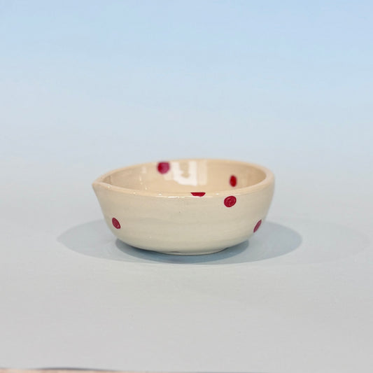 Red Spotty Matcha Bowl