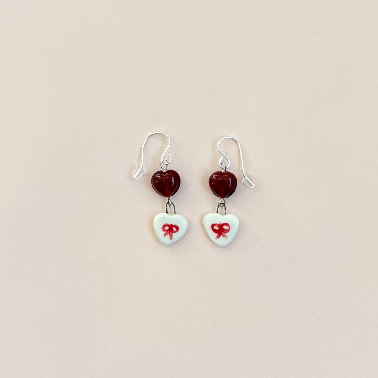 Red Ribbon Earrings