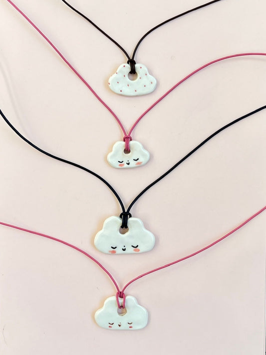 Leather Cloud Necklaces