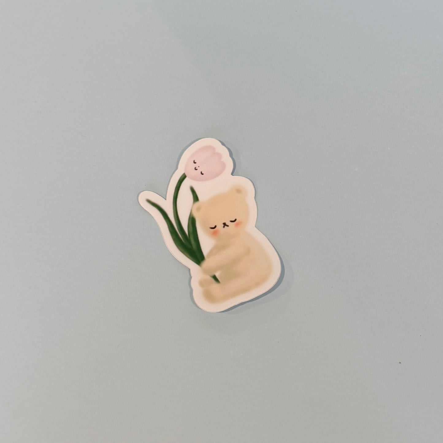 Bear with Tulip Sticker