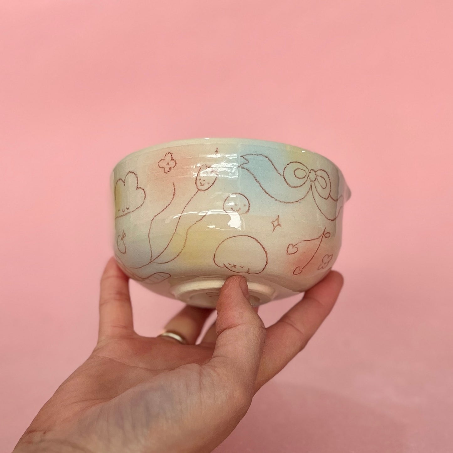 Bubblegum Scribble Matcha Bowl