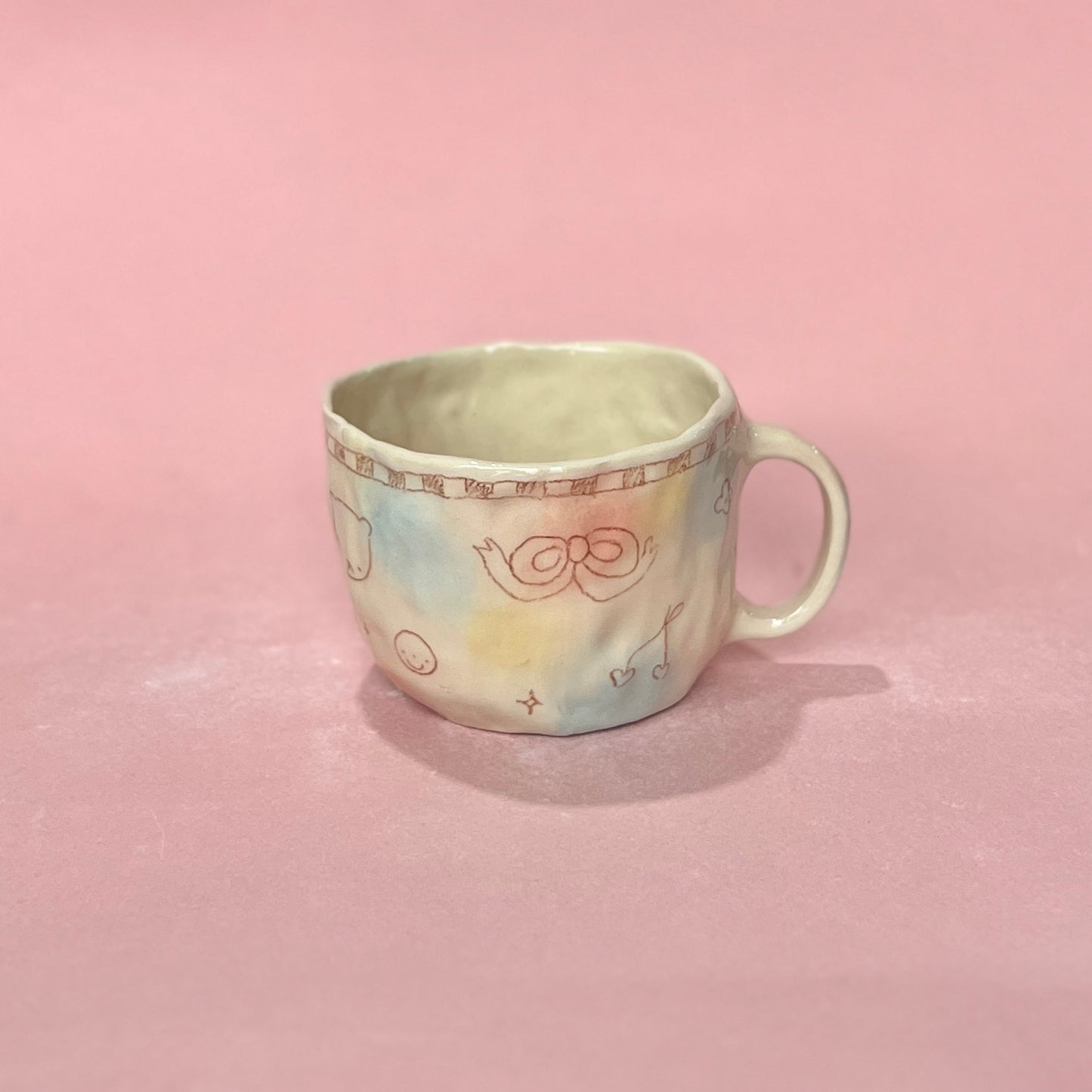 Checkerboard Bubblegum Pinch Mug 2