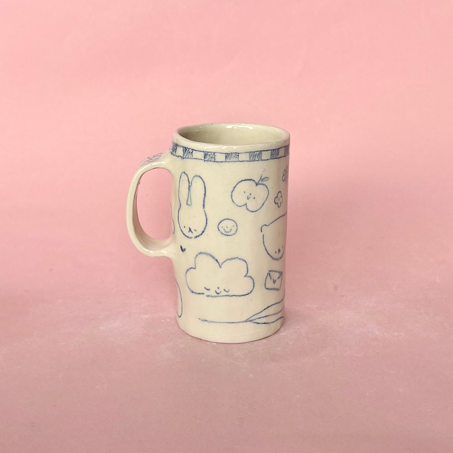 Checkerboard Scribble Tall Mug