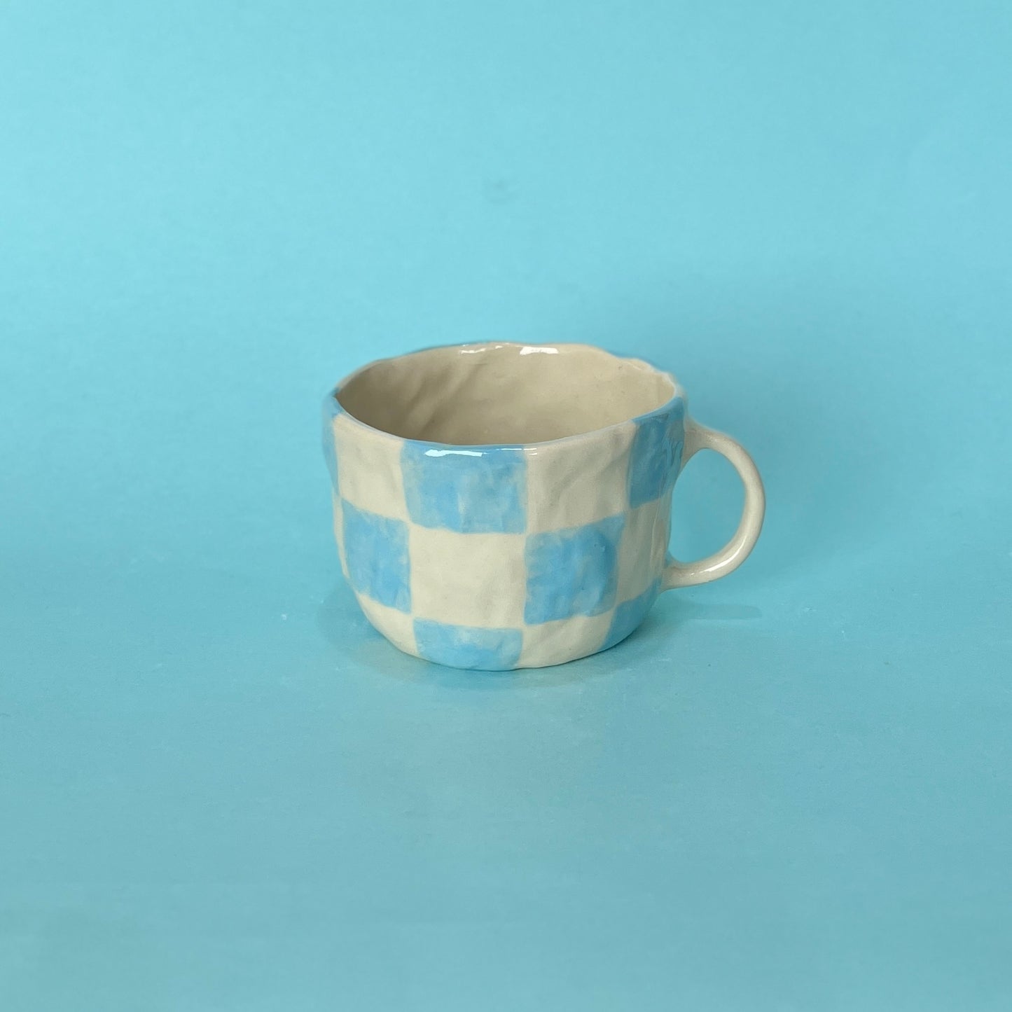 Baby Blue Checkerboard Mug