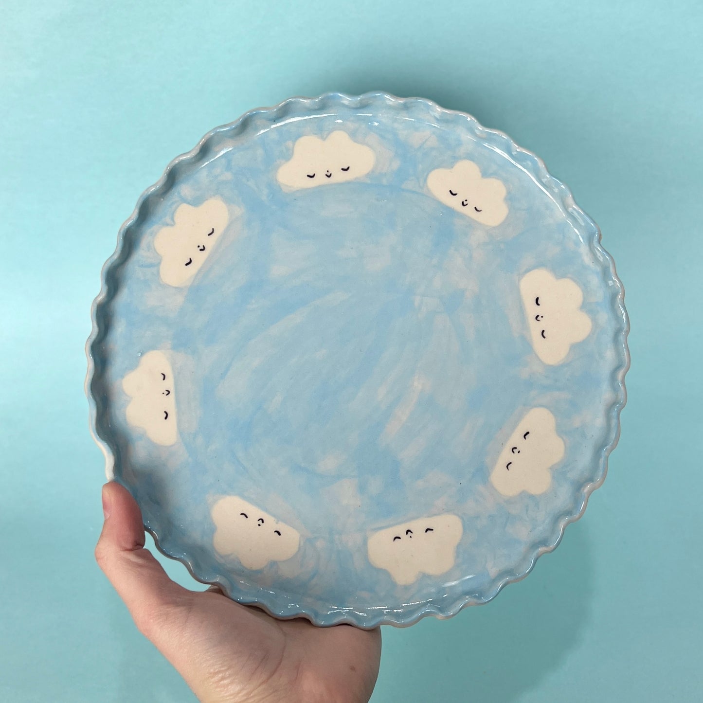 Cloud Frilly Large Plate