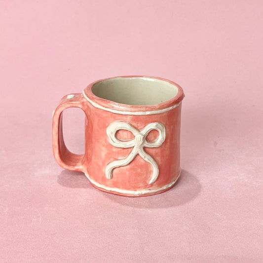 Pink Ribbon Icing Mug