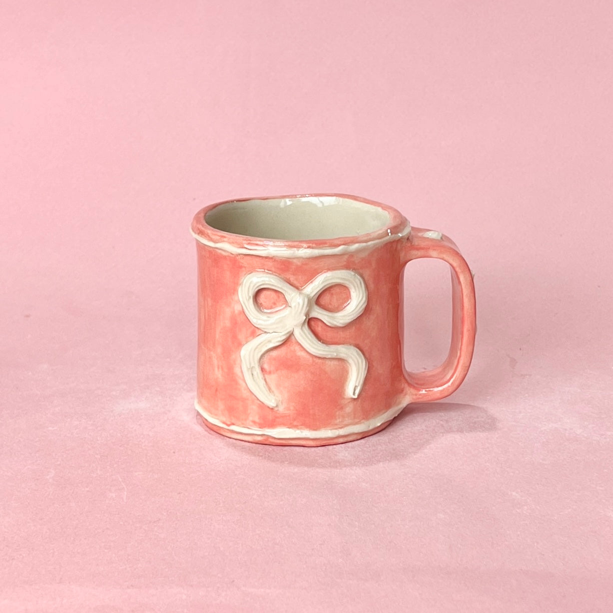 Pink Ribbon Icing Mug