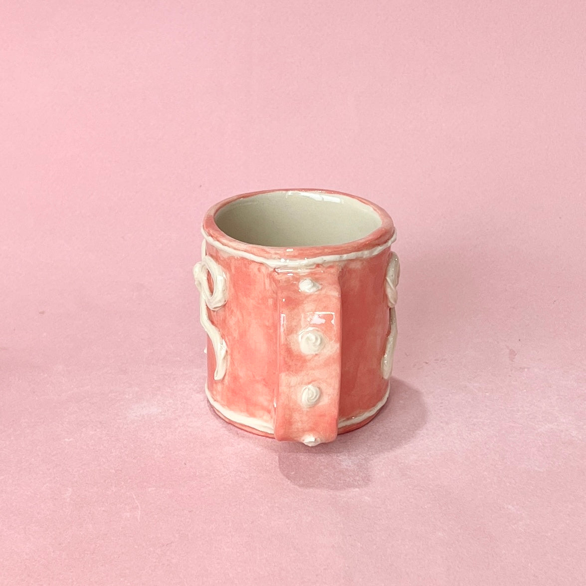 Pink Ribbon Icing Mug