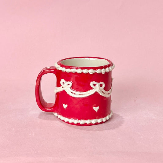 Red Bows Icing Mug