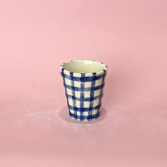 Tall Gingham Latte Cup