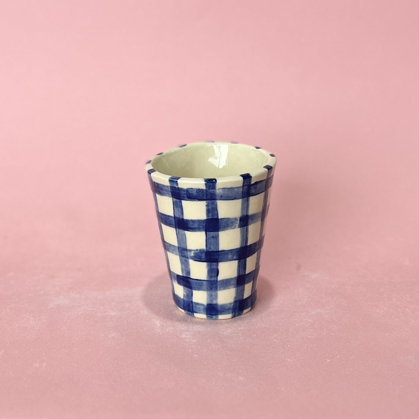 Tall Gingham Latte Cup