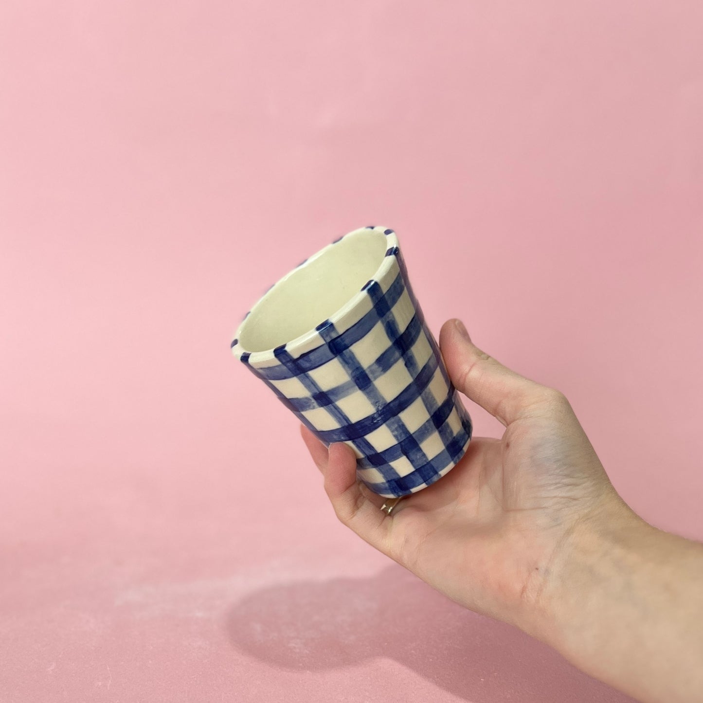 Tall Gingham Latte Cup