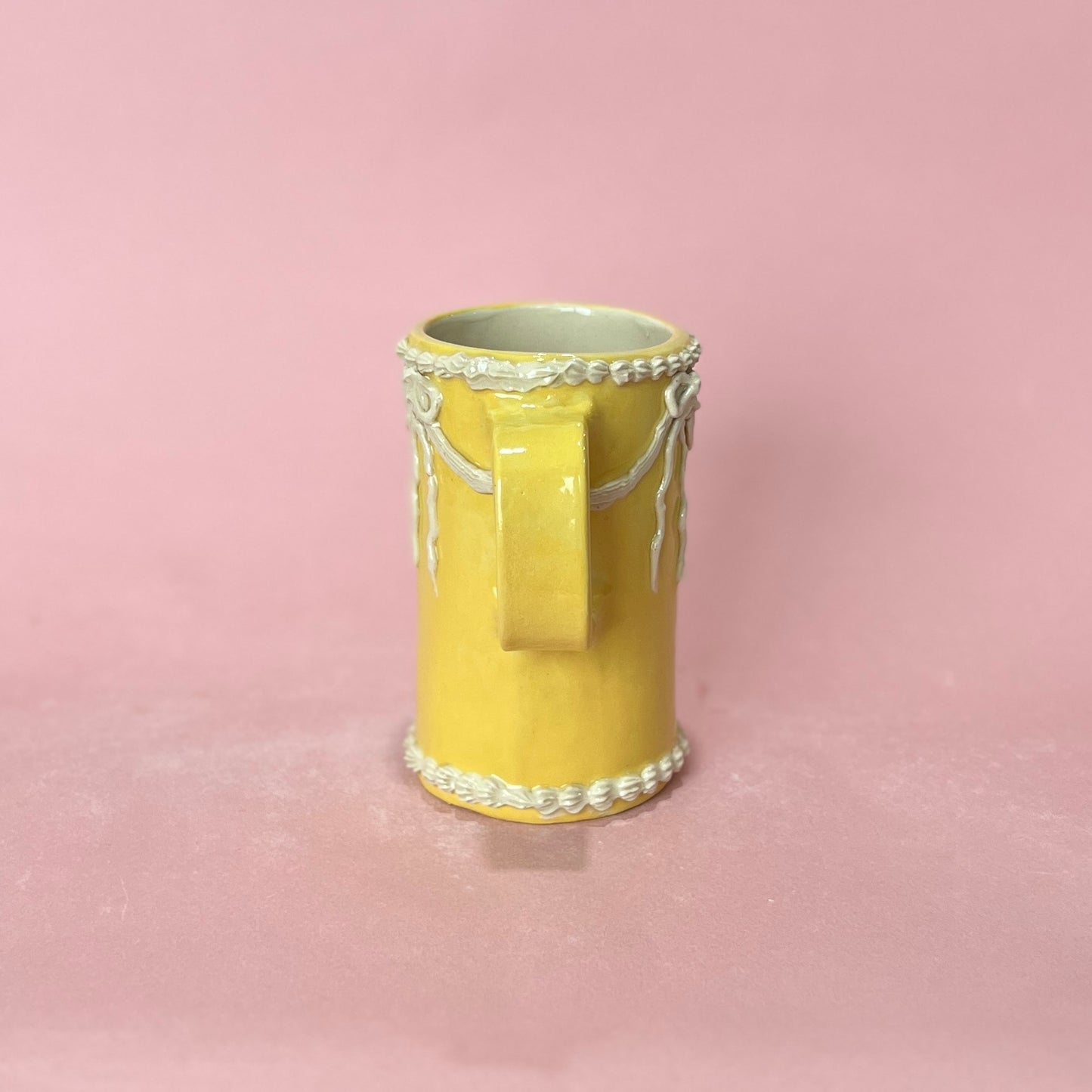 Tall Yellow Royal Icing Mug