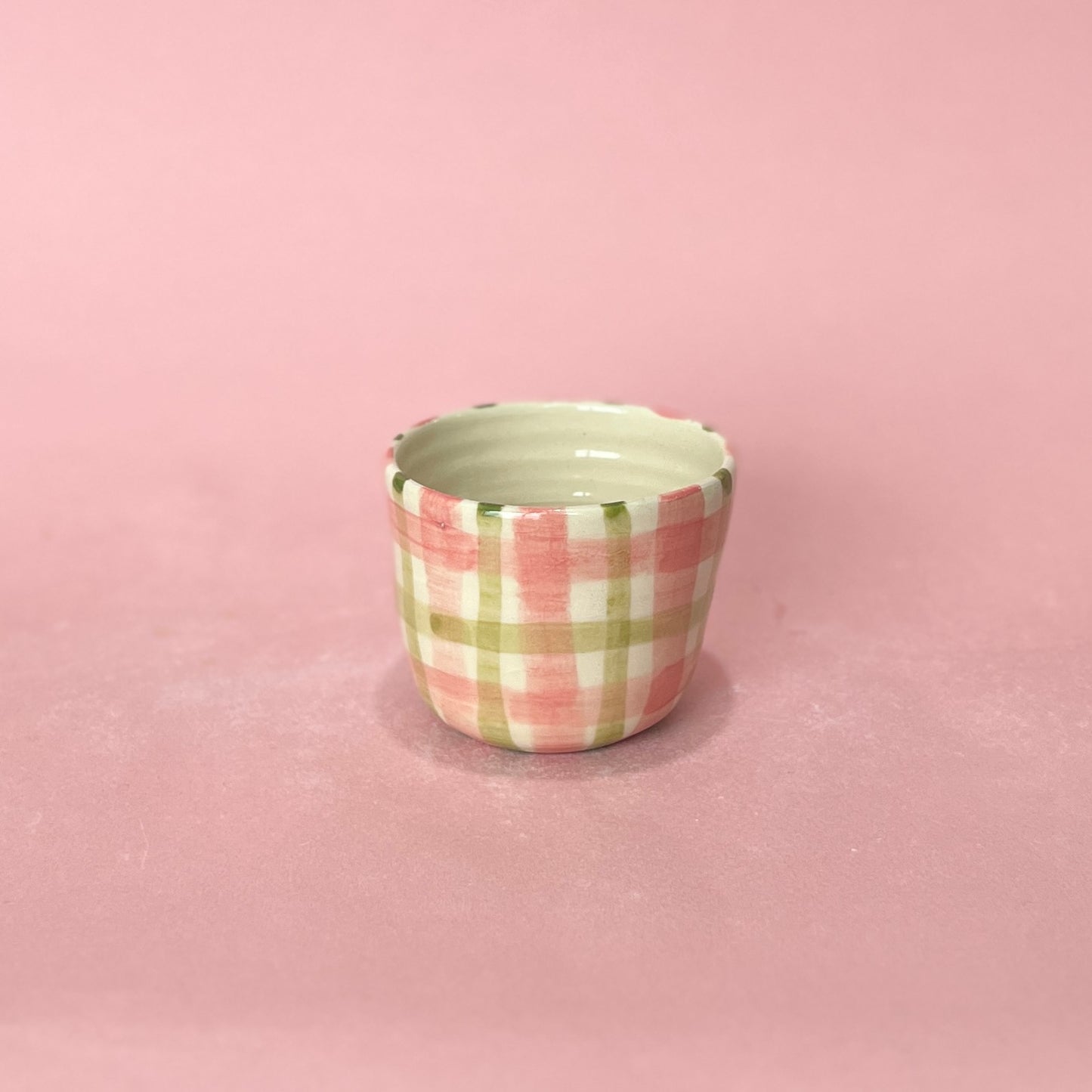 Gingham Latte Cup