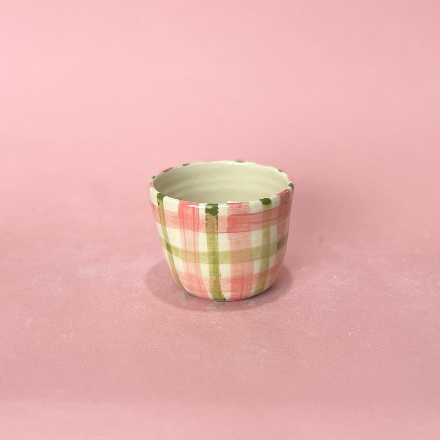 Gingham Latte Cup
