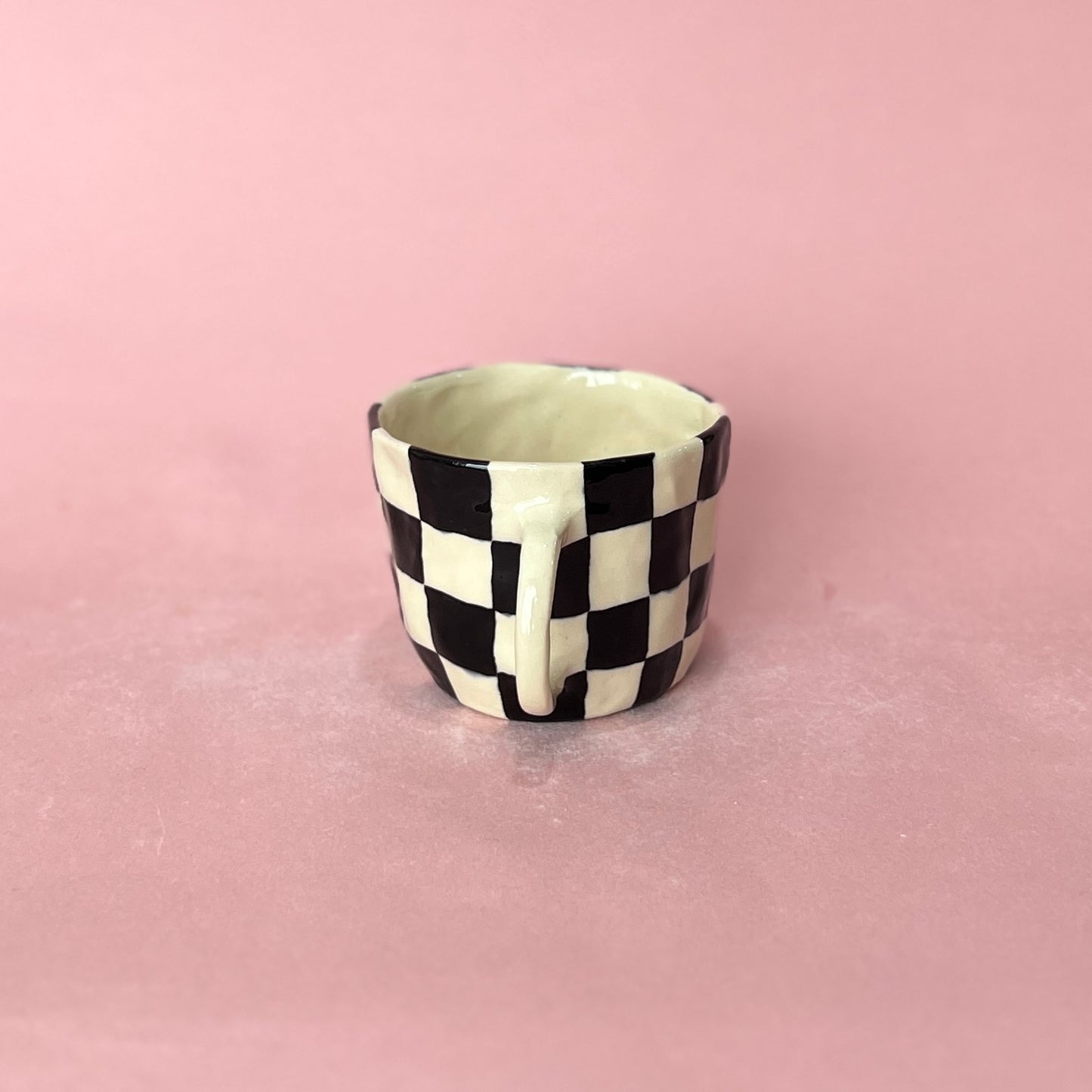 Black Checkerboard Mug