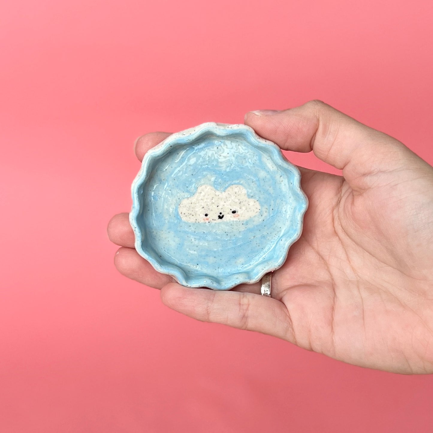 Frilly Cloud Trinket Dishes (SECONDS)