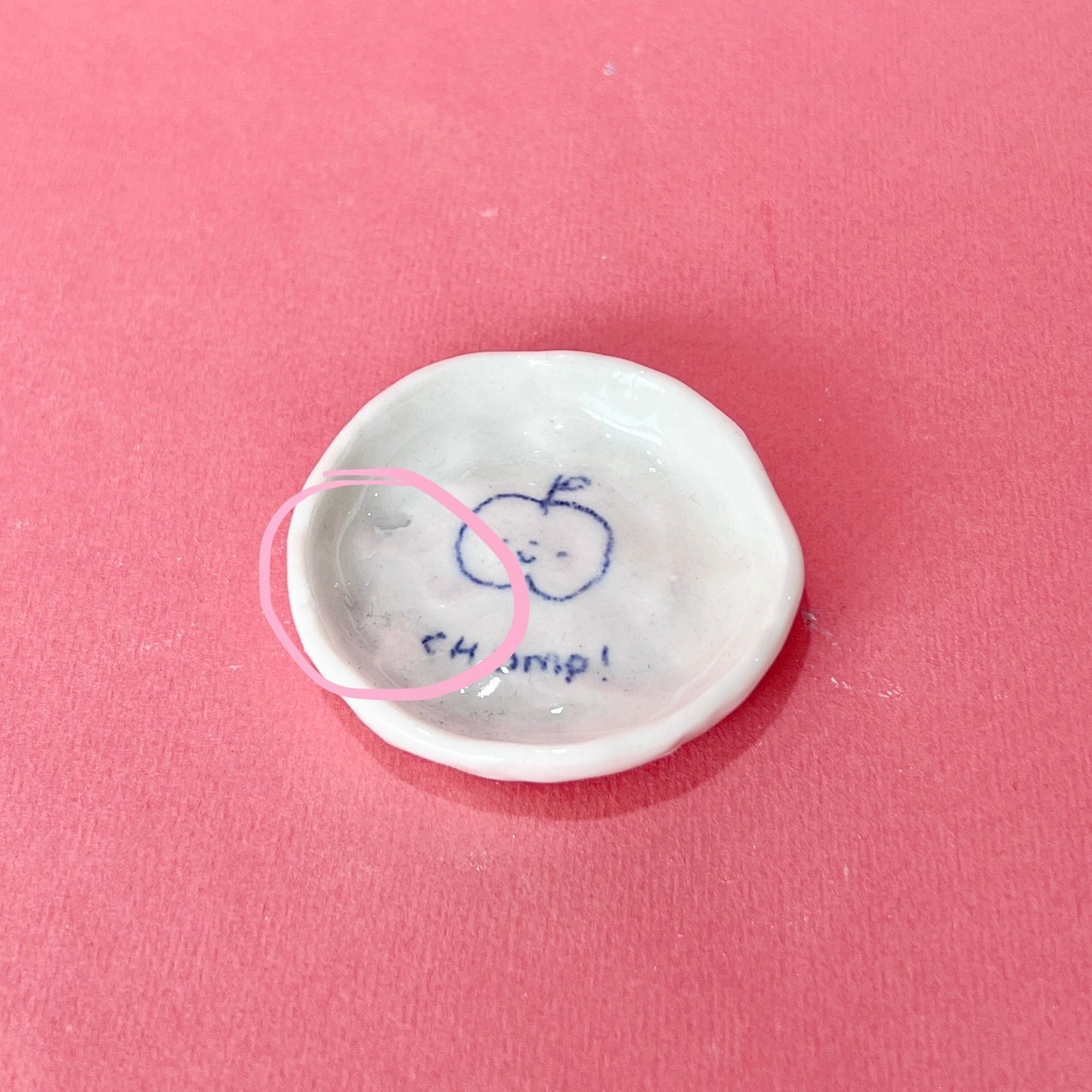 "Chomp!" Apple Trinket Dish (SAMPLE)